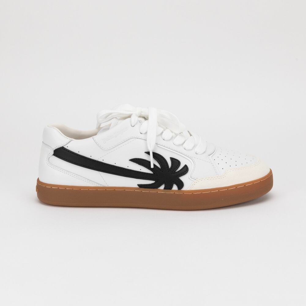 Palm Angels Men New Palm Low Top Sneakers White/Black Size 10 US/43 EU
